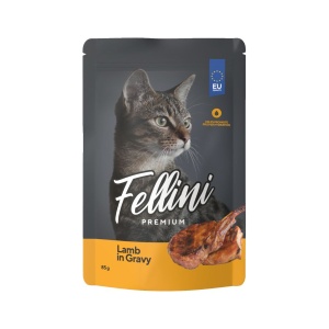 Fellini Gatos Adultos Sachet Cordero en Salsa 85g