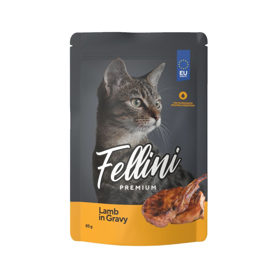 Fellini Gatos Adultos Sachet Cordero en Salsa 85g