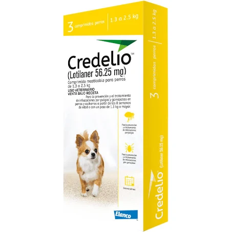 credelio 1.3 a 2.5kg 3 comprimido