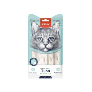 WANPY SNACK CREAMY GATO ATUN Y CODFISH 70 GR
