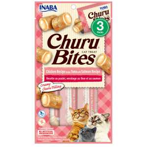 CHURU BITES WRAPS GATO ATUN Y SALMON 10GR X 3 TUBOS