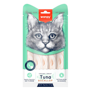 WANPY SNACK CREAMY GATO ATUN Y SCALLOP 70 GR