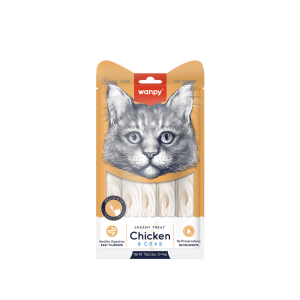 WANPY SNACK CREAMY GATO POLLO Y CANGREJO 70 GR