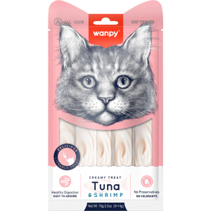 WANPY SNACK CREAMY GATO ATUN Y CAMARON 70 GR