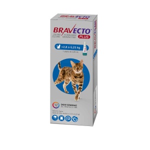 Bravecto Plus Gato 2,8 a 6,25 kg 250 mg