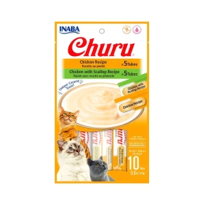 CHURU POLLO + POLLO Y SCALLOP 14GRS X 10 TUBOS (5+5)