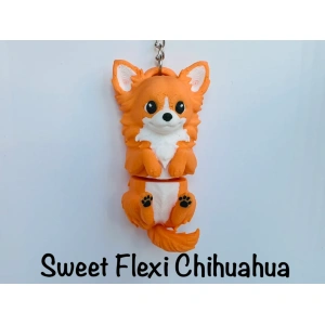 Llavero Flexi Raza Chihuahua - Modelo 2 — A color o blanca para pintar