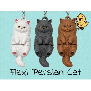 Llavero Flexi Gato Persa - Modelo 1 — A color o blanca para pintar