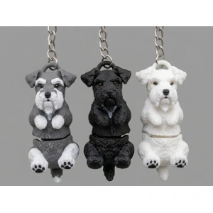 Llavero Flexi Raza Schnauzer — A color o blanca para pintar