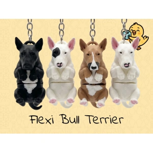 Llavero Flexi Raza Bull Terrier — A color o blanca para pintar