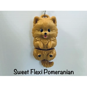 Llavero Flexi Raza Pomerania — A color o blanca para pintar
