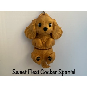 Llavero Flexi Raza Cocker Spaniel - Modelo 3 — A color o blanca para pintar