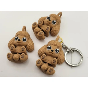 Llavero Flexi Raza Poodle - Modelo 2 — A color o blanca para pintar