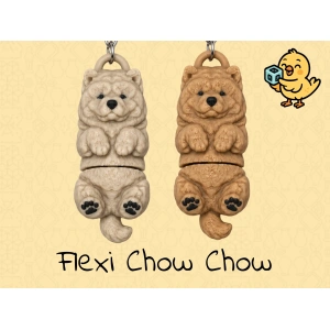 Llavero Flexi Raza Chow Chow — A color o blanca para pintar