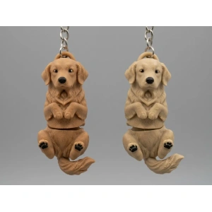 Llavero Flexi Raza Golden Retriever — A color o blanca para pintar