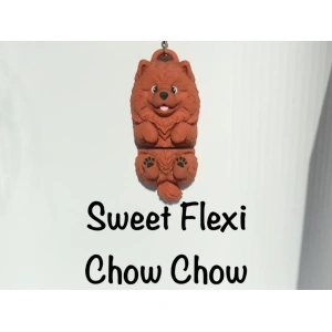 Llavero Flexi Raza Chow Chow - Modelo 2 — A color o blanca para pintar