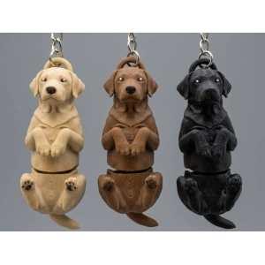 Llavero Flexi Raza Labrador — A color o blanca para pintar