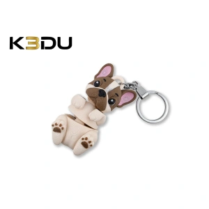 Llavero Flexi Raza Bulldog Francés - Modelo 2 — A color o blanca para pintar