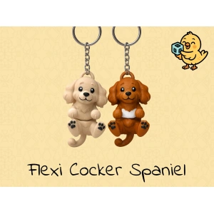 Llavero Flexi Raza Cocker Spaniel - Modelo 1 — A color o blanca para pintar