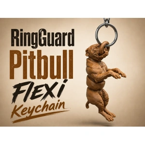 Llavero Flexi Raza Pitbull — A color o blanca para pintar