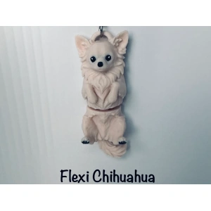 Llavero Flexi Raza Chihuahua — A color o blanca para pintar