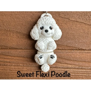 Llavero Flexi Raza Poodle - Modelo 1 — A color o blanca para pintar