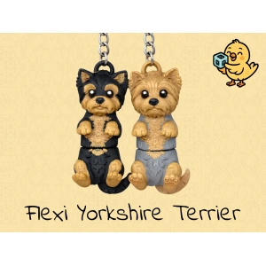 Llavero Flexi Raza Yorkshire Terrier — A color o blanca para pintar