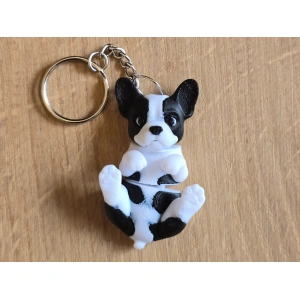 Llavero Flexi Raza Bulldog Francés - Modelo 1 — A color o blanca para pintar