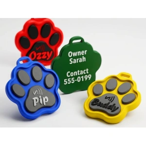 Chapita huellita personalizada con NFC
