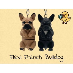 Llavero Flexi Raza Bulldog Francés - Modelo 4 — A color o blanca para pintar